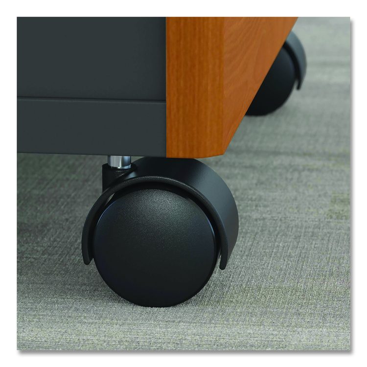 Series C Mobile Pedestal File, Left/Right, 3-Drawers: Box/Box/File, Legal/Letter/A4/A5, Cherry/Gray, 15.75" x 20.25" x 27.88"