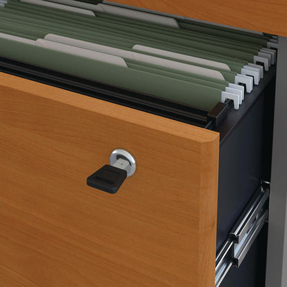Series C Lateral File, 2 Legal/Letter/A4/A5-Size File Drawers, Natural Cherry/Graphite Gray, 35.75" x 23.38" x 29.88"
