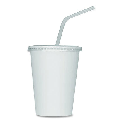 Double Poly Paper Cold Cups, 12 oz, White, 1,000/Carton