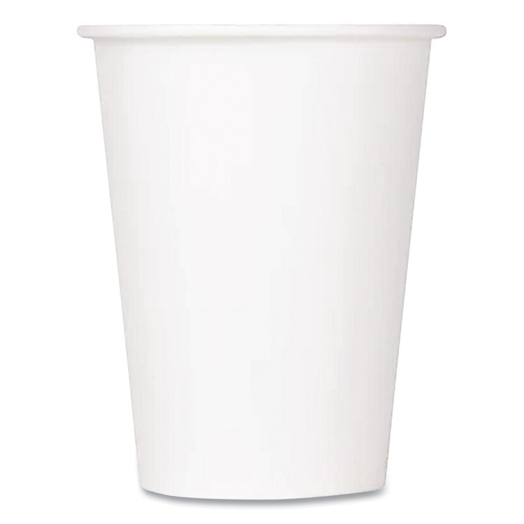 Double Poly Paper Cold Cups, 12 oz, White, 1,000/Carton