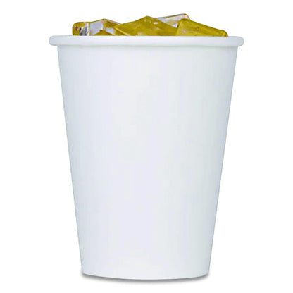 Double Poly Paper Cold Cups, 9 oz, White, 1,000/Carton