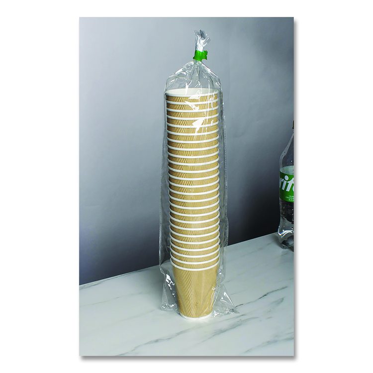 Ripple Hot Cups, 12 oz, Paper, Kraft/White, 500/Carton