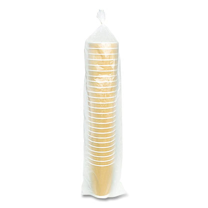 Ripple Hot Cups, 16 oz, Paper, Kraft/White, 500/Carton