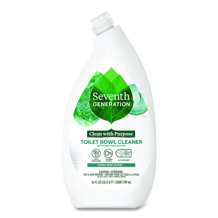 Toilet Bowl Cleaner, Fresh Mint Scent, 24 oz Bottle, 4/Carton