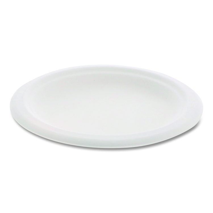EarthChoice PFAS Free Compostable Dinnerware, Plate, Sugarcane, 6" dia, Natural, 1,000/Carton