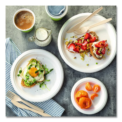 EarthChoice PFAS Free Compostable Dinnerware, Plate, Sugarcane, 6" dia, Natural, 1,000/Carton