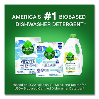 Natural Automatic Dishwasher Detergent Packs, Free and Clear, 45 Powder Packets/Box