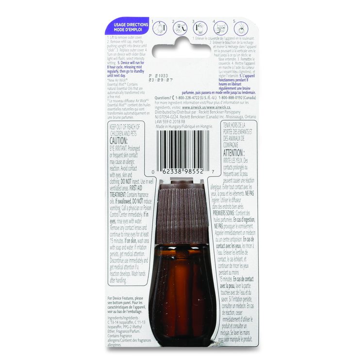 Essential Mist Refill, Lavender and Almond Blossom, 0.67 oz Bottle