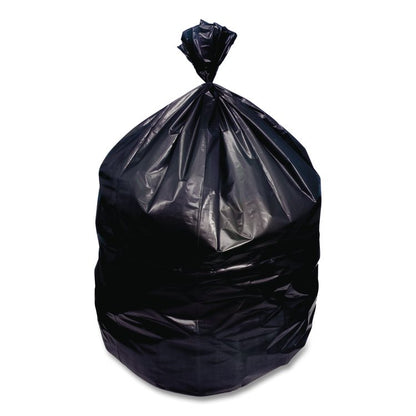 Linear Low Density Can Liners with AccuFit Sizing, 32 gal, 0.9 mil, 33" x 44", Black, 20 Bags/Roll, 5 Rolls/Carton
