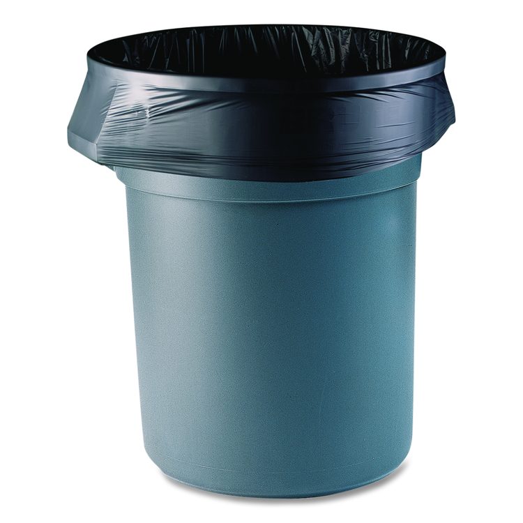 Linear Low Density Can Liners with AccuFit Sizing, 32 gal, 0.9 mil, 33" x 44", Black, 20 Bags/Roll, 5 Rolls/Carton