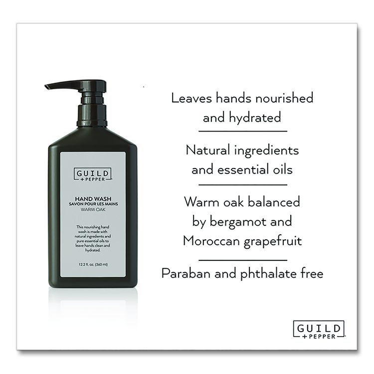 Hand Wash, Warm Oak Scent, 12.2 oz, 12/Carton