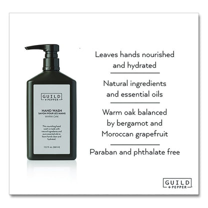 Hand Wash, Warm Oak Scent, 12.2 oz, 12/Carton