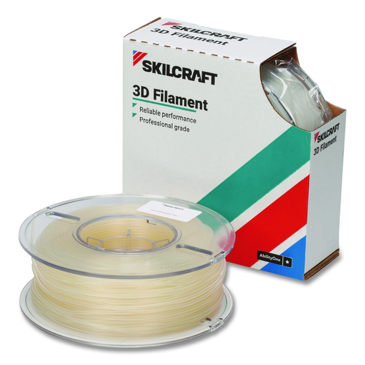 7045017057358, SKILCRAFT 3D Printer Water Soluble Support Filament, 750 g Spool, 2.85 mm, Natural