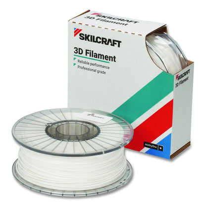 7045017057353, SKILCRAFT 3D Printer Acrylonitrile Butadiene Styrene Filament, 1 kg Spool, 2.85 mm, White