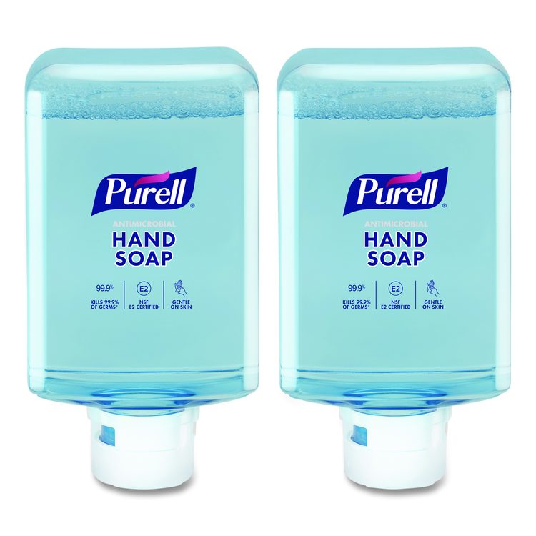 Antimicrobial Foaming Hand Soap Refill, For ES10 Dispensers, Fragrance-Free, 1,200 mL, 2/Carton