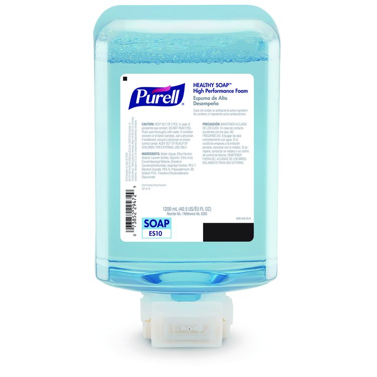 HEALTHY SOAP with CLEAN RELEASE Technology Refill, For ES10 Dispensers, Fragrance-Free, 1,200 mL, 2/Carton