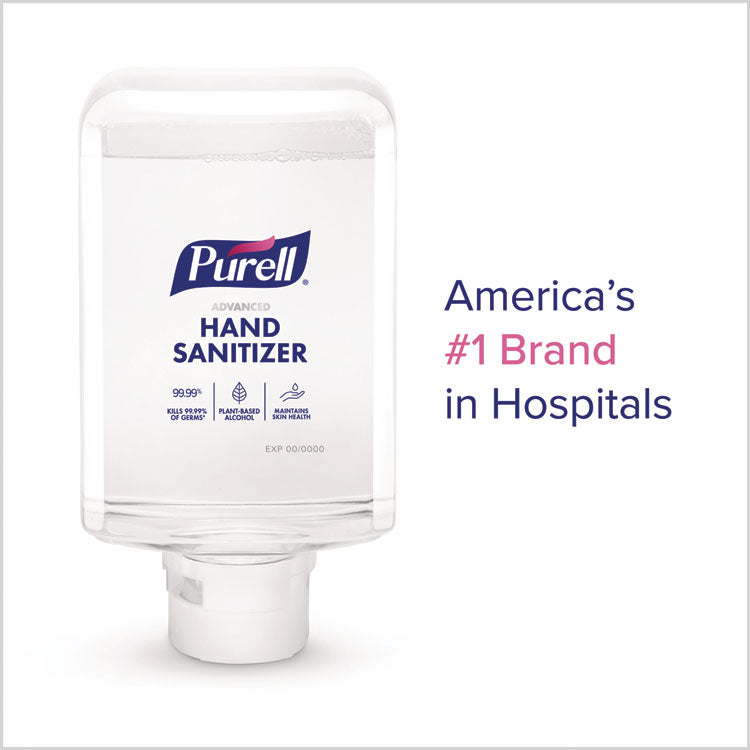 Advanced Hand Sanitizer Fragrance Free Foam, For ES10 Automatic Dispensers, 1,200 mL Refill, Fragrance-Free, 2/Carton