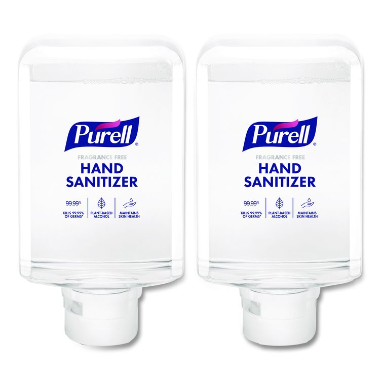 Advanced Hand Sanitizer Fragrance Free Foam, For ES10 Automatic Dispensers, 1,200 mL Refill, Fragrance-Free, 2/Carton