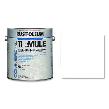 Commercial The MULE (Modified Urethane Latex Epoxy), Interior/Exterior, Gloss Glass White, 1 gal Bucket/Pail, 2/Carton