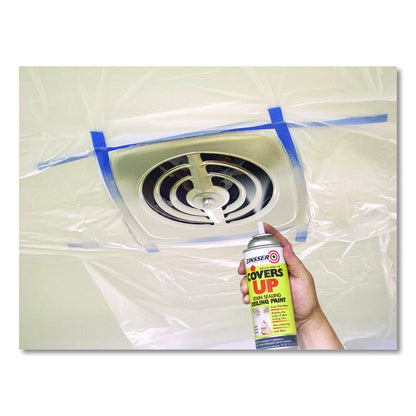 Covers Up Ceiling Paint and Primer, Interior, Flat White, 13 oz Aerosol Can, 6/Carton
