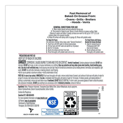 Ready-to-Use Oven and Grill Cleaner, Liquid, 2 qt Bottle, 6/Carton