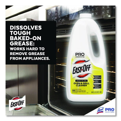 Ready-to-Use Oven and Grill Cleaner, Liquid, 2 qt Bottle, 6/Carton
