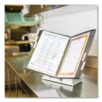 Desktop Reference Starter Set, 10 Antimicrobial Wire-Reinforced Pockets