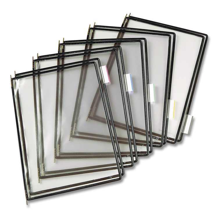 Desktop Reference Starter Set, 10 Antimicrobial Wire-Reinforced Pockets