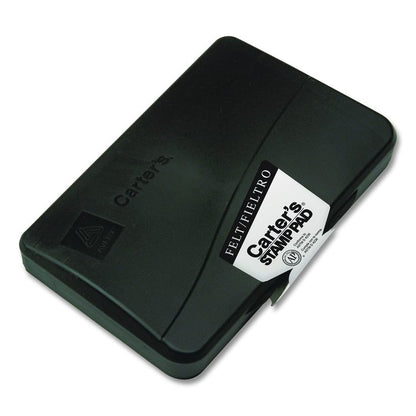 Pre-Inked Felt Stamp Pad, 6.25" x 3.25", Black