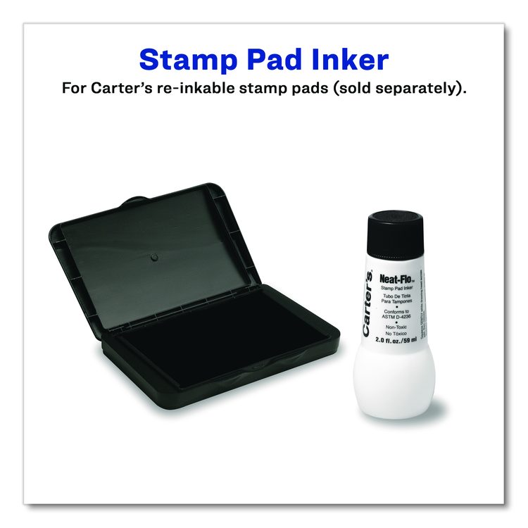 Neat-Flo Stamp Pad Inker, 2 oz Bottle, Black
