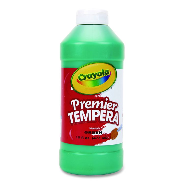 Premier Tempera Paint, Green, 16 oz Bottle