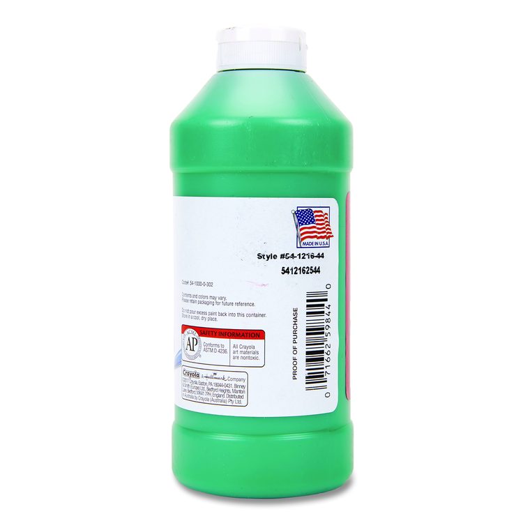 Premier Tempera Paint, Green, 16 oz Bottle