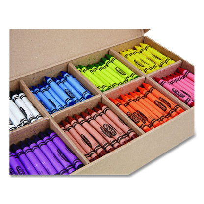 Classpack Crayons, Large Size, 0.44" x 4", 8 Assorted Colors, 400/Pack