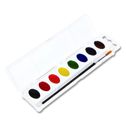 Watercolors, 8 Assorted Colors, Palette Tray
