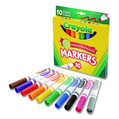 Non-Washable Marker, Broad Bullet Tip, Assorted Classic Colors, 8/Pack