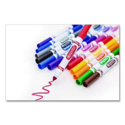 Non-Washable Marker, Broad Bullet Tip, Assorted Classic Colors, 8/Pack