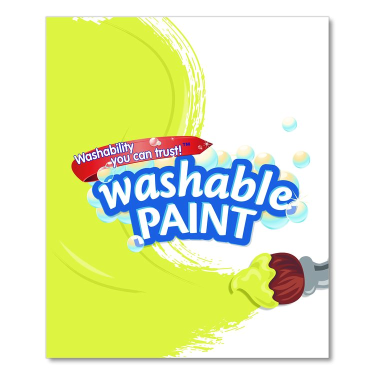 Washable Paint, Yellow, 1 gal Bottle