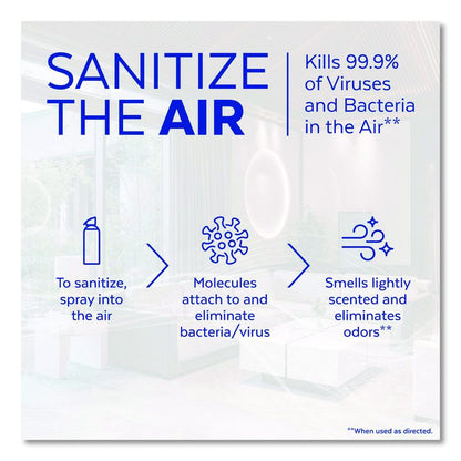 Air Sanitizer Spray, Light Breeze Scent, 10 oz Aerosol Spray, 6/Carton