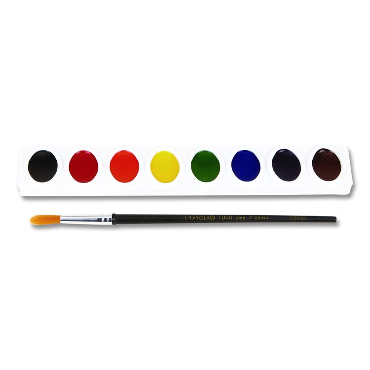 Watercolors, 8 Assorted Colors, Palette Tray