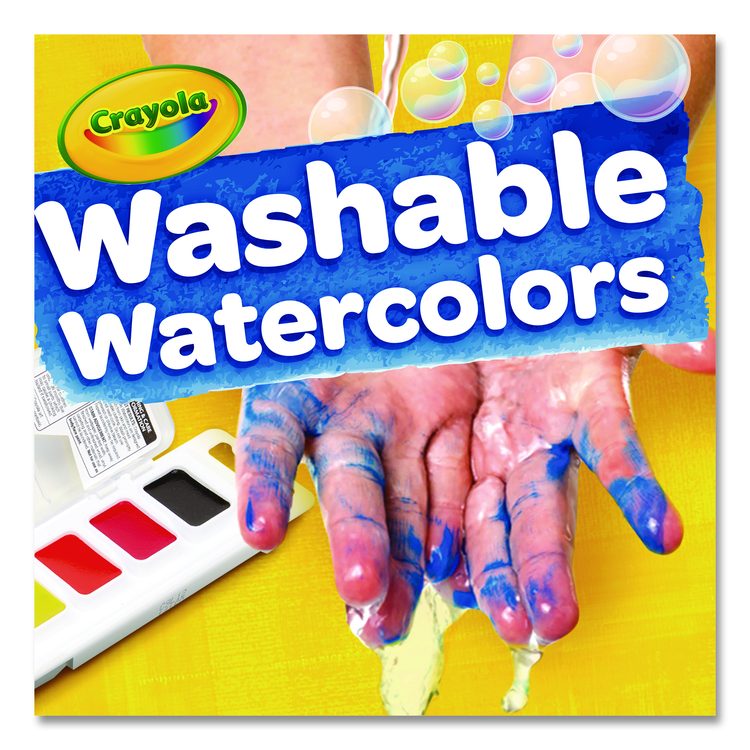 Watercolors, 8 Assorted Colors, Palette Tray