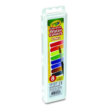 Watercolors, 8 Assorted Colors, Palette Tray