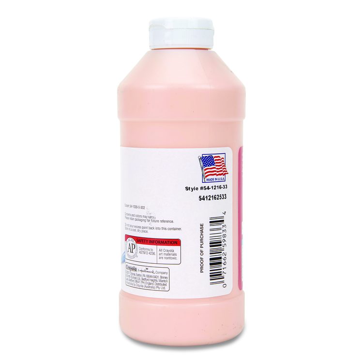 Premier Tempera Paint, Peach, 16 oz Bottle