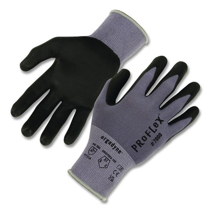 ProFlex 7000 Nitrile-Coated Gloves Microfoam Palm, EN388: 4121A, 9" Long, X-Small, Gray, 12 Pairs