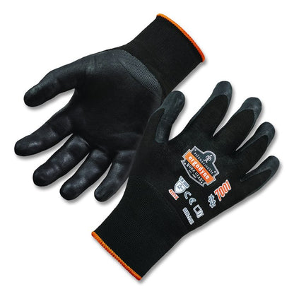 ProFlex 7001 Nitrile-Coated Gloves, EN388: 4121X, 8.25" Long, X-Small, Black, 12 Pairs/Carton