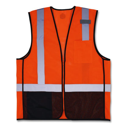 GloWear 8210Z Hi-Vis Class 2 Mesh Vest, Polyester, Large to X-Large, Orange