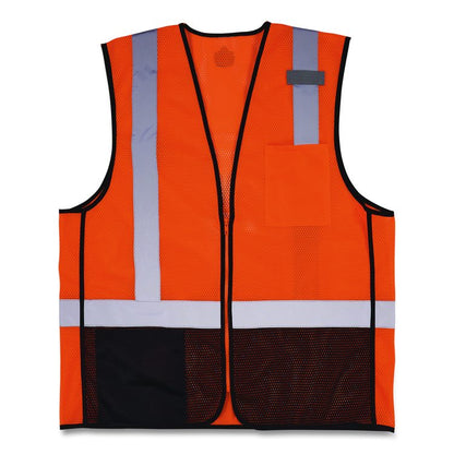 GloWear 8210Z Hi-Vis Class 2 Mesh Vest, Polyester, 2X-Large to 3X-Large, Orange