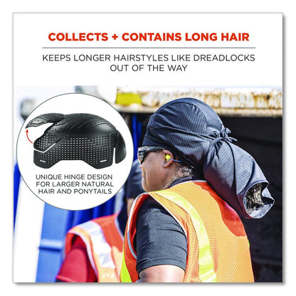 Skullerz 8941 Mesh Dreadlock Tube and Bump Cap Insert, Large to X-Large, 0.2" Insert, Black