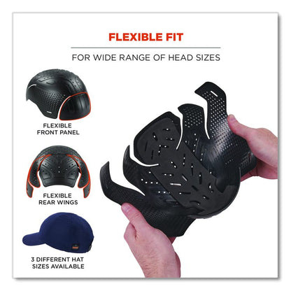 Skullerz 8947 Lightweight Baseball Hat and Bump Cap Insert, Front Brim, X-Small to Small (6.25 to 7.25), 0.2" Insert, Navy