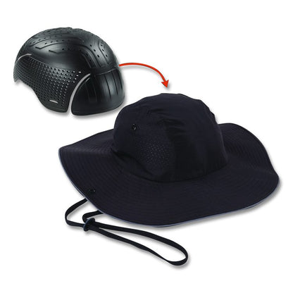 Skullerz 8957 Lightweight Ranger Hat and Bump Cap Insert, Full Brim, X-Small to Small (6.25 to 7.25), 0.2" Insert, Black