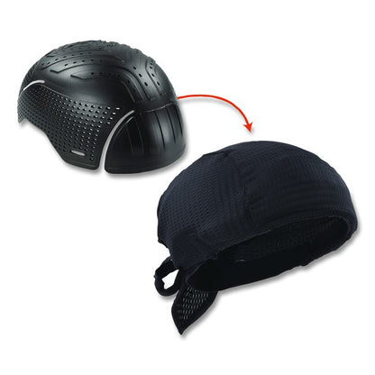 Skullerz 8948 Mesh Do Rag Bandana and Bump Cap Insert, One Size Fits Most, 0.2" Insert, Black